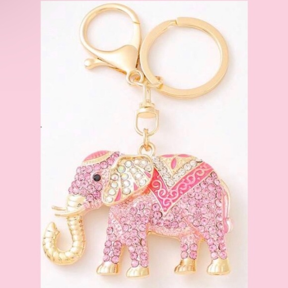 Rhinestone Elephant Bag Charm 4 Colors Available! - Picture 3 of 8